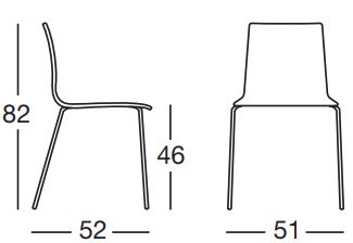 Dimensions de la chaise